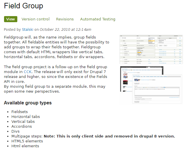 Drupal Field Group