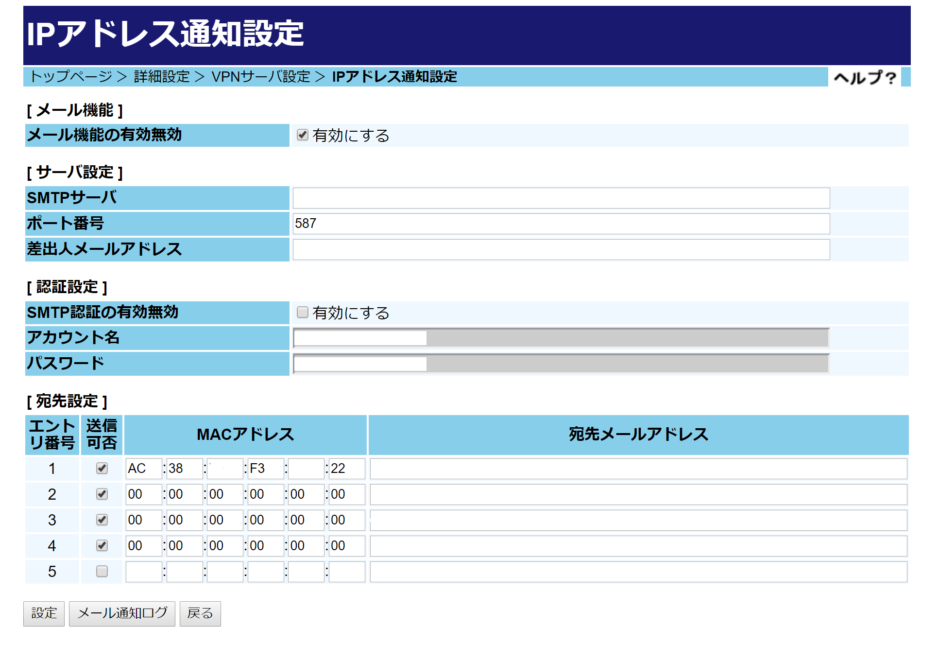 NTT フレッツ光　ルーター　PR-400NE VPN